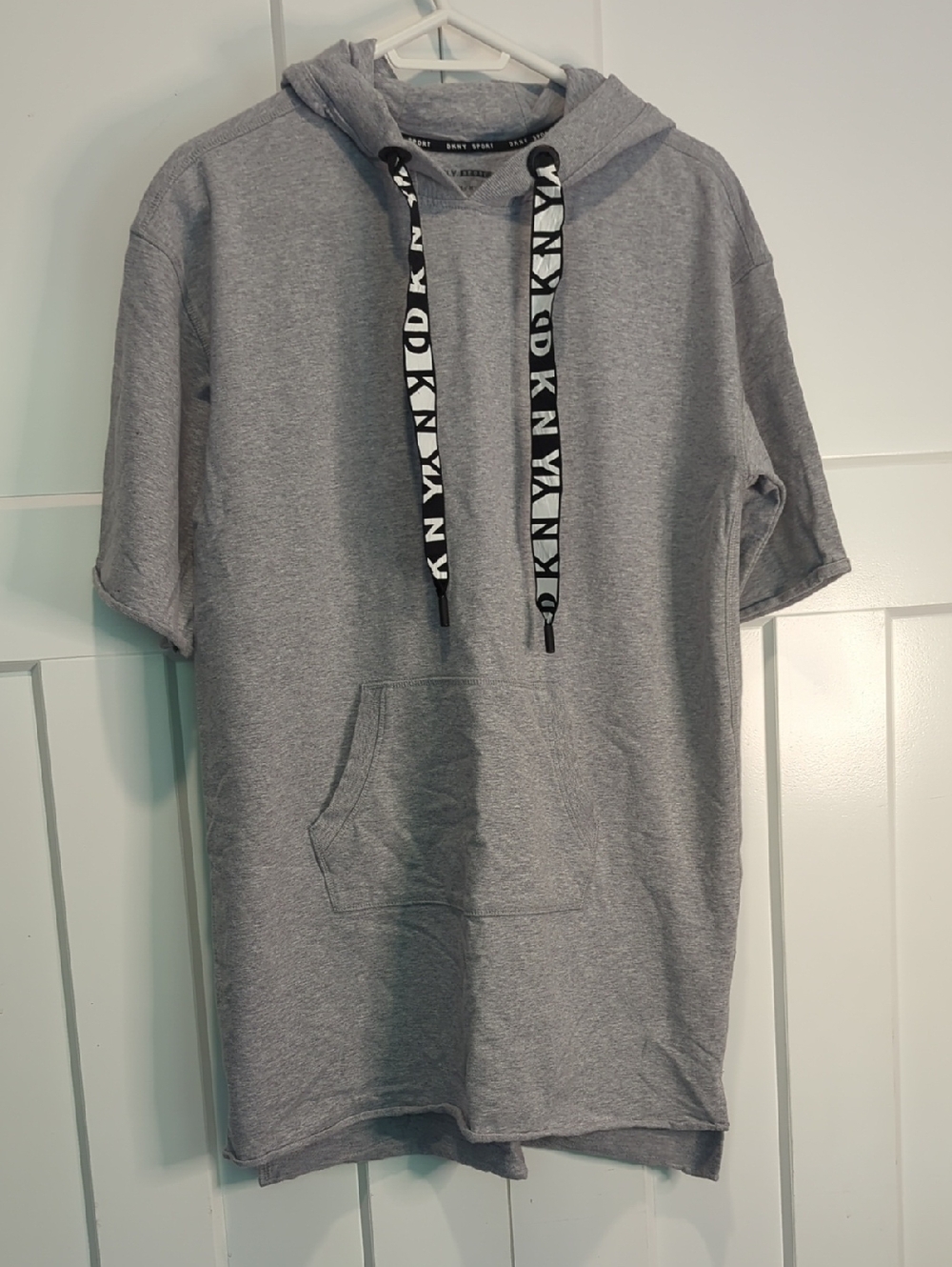 DKNY Sport Short Sleeved Hooded Grey Dress Size M